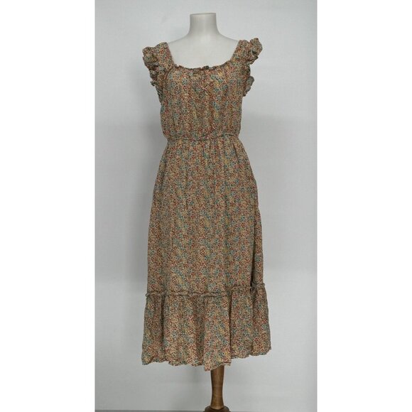 Hayden Dresses & Skirts - Hayden Los Angeles Womens Ditsy Floral Midi Peasant Dress Sz M Cowgirl Fair Boho